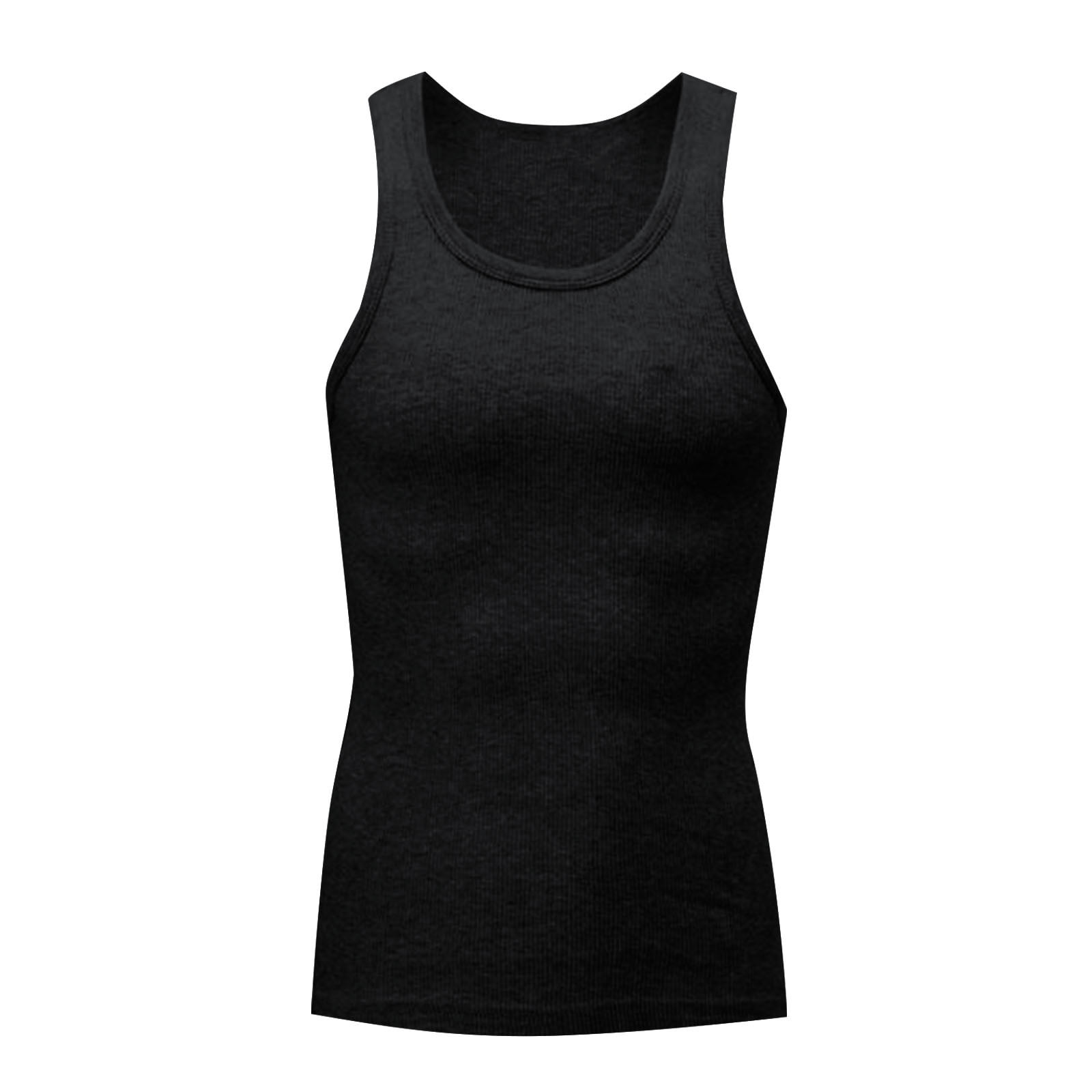 Janisramone Top Donna Senza Maniche Muscle Racer | Bodycon Palestra | Morbido Viscosa