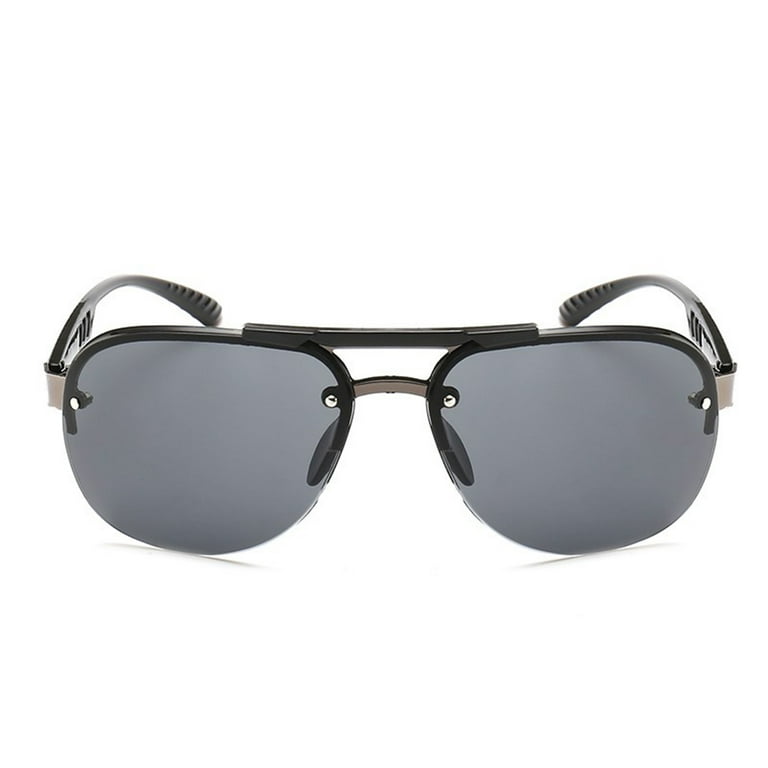 Man Boy Fishing Eyeglasses Sunblock Clear Lens Sun Glasses HD Visual  Eyewear Shades grey