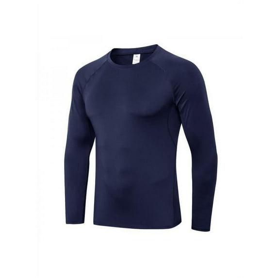 Man Breathable Sweat-wicking T-shirt Top Long-sleeved Stretch Tight Athletic Training Suit