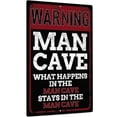 thumbnail image 1 of Man Cave Decor, 12x8 Inches Aluminum Metal Wall Sign for Bars, Cafes Pubs, Office, Kitchen, Home Coffee Station, Gifts for Men, Dad, Son, 1 of 5