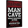 thumbnail image 1 of Man Cave Decor, 12x8 Inches Aluminum Metal Wall Sign for Bars, Cafes Pubs, Office, Kitchen, Home Coffee Station, Gifts for Men, Dad, Son, 1 of 6