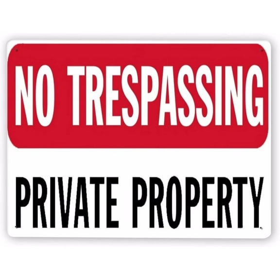 Man Cave Decor Double Pieces 1459 Metal Signs,no Trespassing Private Property,8x12 In,notice Sign Warning Sign And Logo Ation Vintage