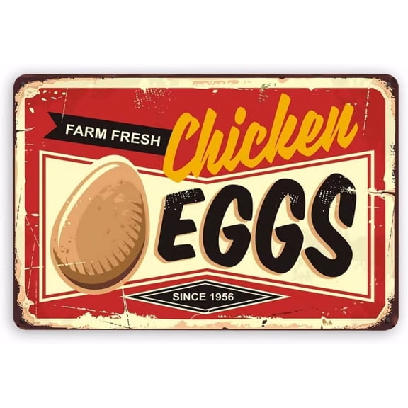 Man Cave Decor Farm Fresh Eggs Metal Sign,personalized Farmhouse Signs,egg For Sale Hen House Rustic Accessories,wall Home Art Signs 18x12inches Vintage