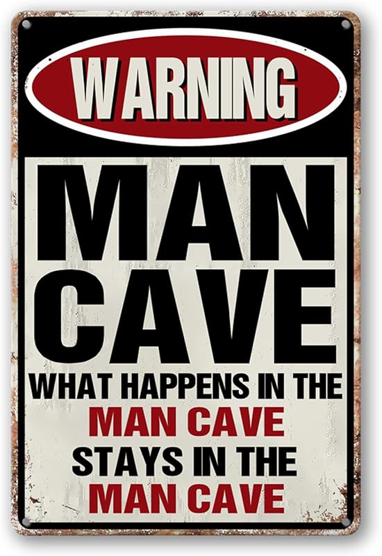 Man Cave Decor Funny Garage Signs Wall Decor For Men, Little Vintage ...
