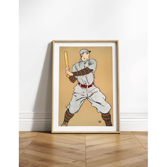Man Cave Decor, Masculine Wall Art, Mens Baseball Wall Art, Retro Sports Wall Art, Home Gifts For Him Guy Apartment Decor Boys Room Wall Art422, Unframed Poster Size 8x12