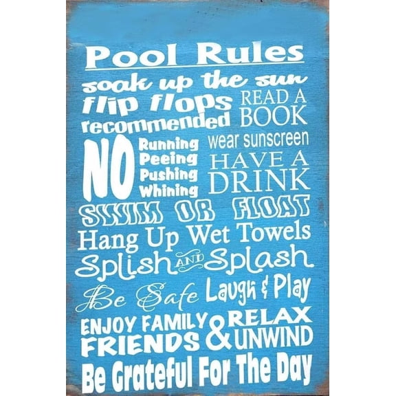 Man Cave Decor Metal Sign Pool Rules Sign, Pool, Pool Rules Sign Pool Signs And Outdoor Metal Metal Tin Sign/metal Plaque Art Tin Sign 12x8inch Vintage