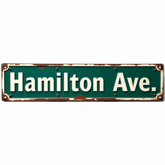 Man Cave Decor Metal Tin Sign 16X4 Inches Hamilton Ave. Sign Unique Wall Decor Aluminum. Man Cave Decor Metal Tin Sign Funny Street Signs Unique Wall Decor for Home Bar Diner Pub