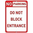 thumbnail image 1 of Man Cave Decor Metal Tin Sign No Parking Do Not Block Entrance Parking Sign Wallmetal Sign Gift Size 12x18 Inch Vintage, 1 of 5