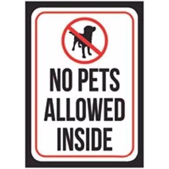Man Cave Decor Metal Tin Sign No Pets Allowed Inside Print Red White Black Poster Office Business Large Notice Window Sign Wall Signmetal Sign Gift Size 12x18 Inch Vintage