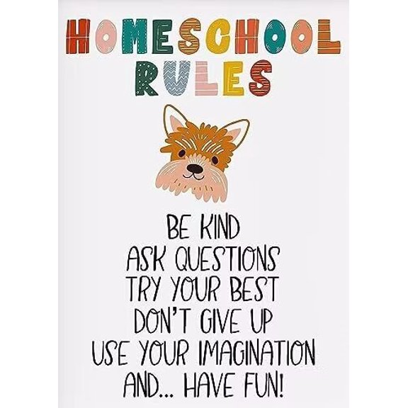 Man Cave Decor Home School Rules Minimalist Wall Art Kids Room Metal Tin Sign Poster Wall Plaque 12 X 18inch Vintage