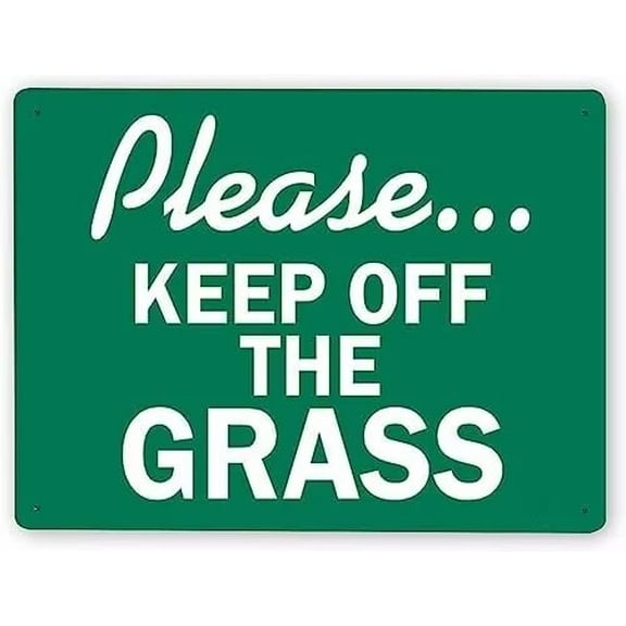 Man Cave Decor Warning Sign,keep Off Grass Sign Please.keep Off The Grass,traffic Sign Road Sign Business Sign 12x8 Inch Metal Tin Sign Vintage