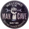 thumbnail image 1 of Man Cave Dome Shaped Metal Sign Wall Decor, 1 of 5