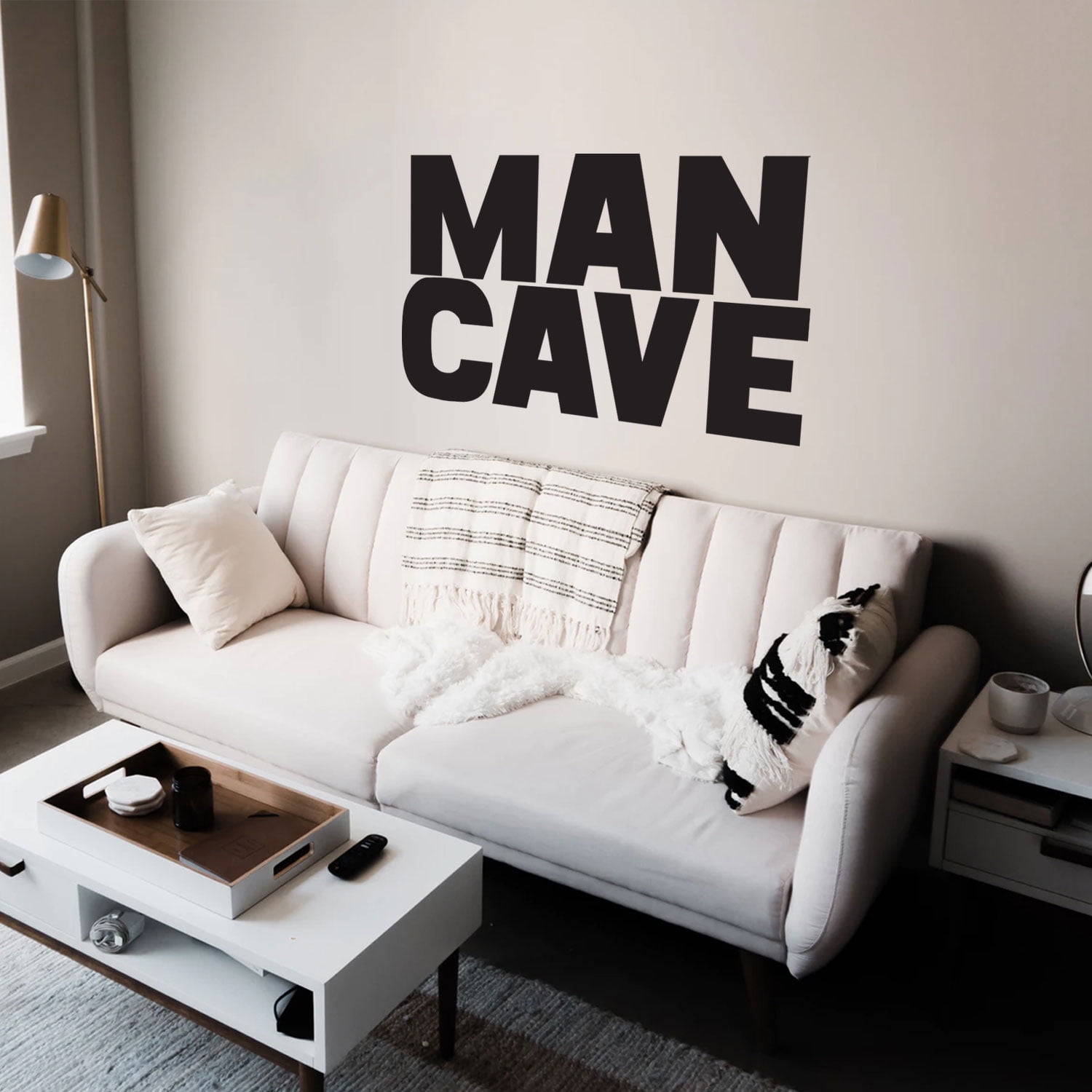 Man Cave - Funny Quotes Wall Art Vinyl Decal - 20\, image size:1500x1500