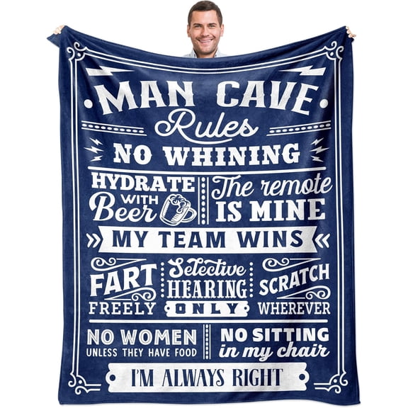 Man Cave Gifts for Men Blanket 60"x 50", Best Gifts Ideas for Man Cave