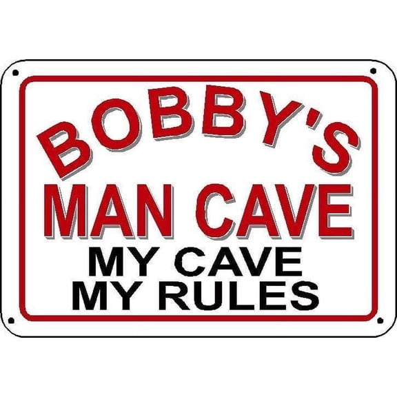 Man Cave Metal Aluminum Sign Great for Garage, Office, Den Size: 8 x 12 Inch