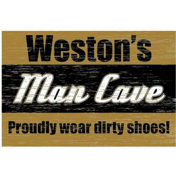 Man Cave Personalized Floor Mat Available In Multiple Colors