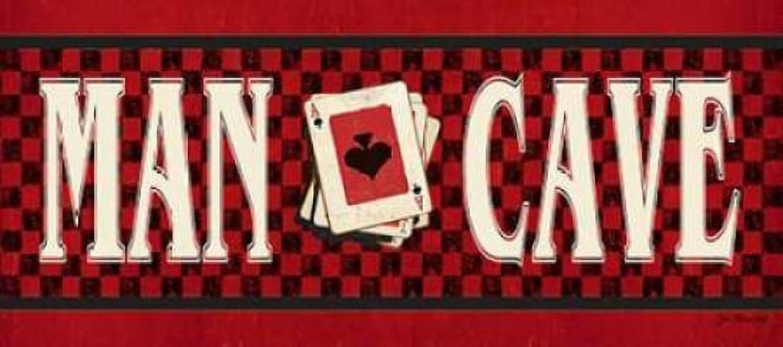 Man Cave - Red Canvas Art - Jo Moulton (10 x 20)
