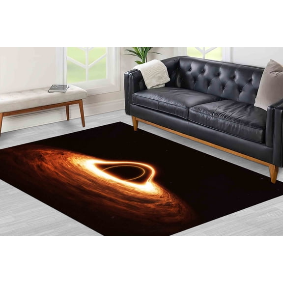 Man Cave Rug, Entryway Rug, Bedroom Rug, Gift Rug, Black Hole Rugs, Outer Space Rug, Modern Rugs, Colorful Rug, Thin Rug, Printed Rug, 1.7'x2.3' - 50x70 cm