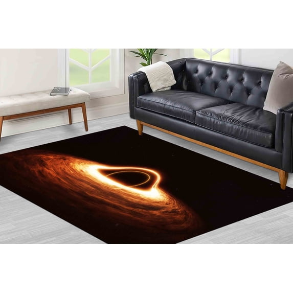 Man Cave Rug, Entryway Rug, Bedroom Rug, Gift Rug, Black Hole Rugs, Outer Space Rug, Modern Rugs, Colorful Rug, Thin Rug, Printed Rug, 2.6'x6.5' - 80x200 cm