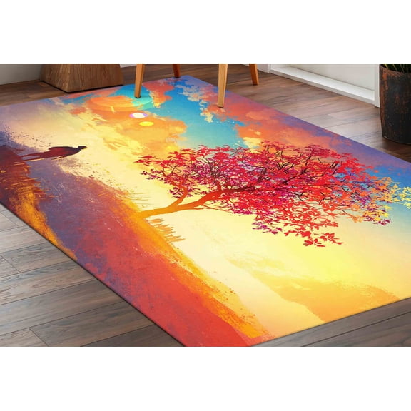 Man Cave Rug, Gift Rug, Decorative Rug, Non-Slip Carpet, Abstract Rug, Sunrise Rug, View Rugs, Custom Rug, Nursery Rug, Thin Rug, 1.7'x2.3' - 50x70 cm