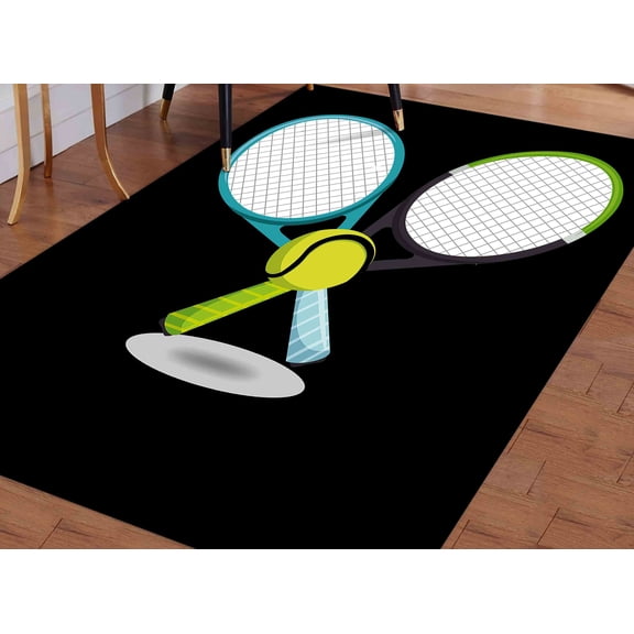 Man Cave Rug, Stair Rug, Office Decor Rug, Gift For The Home, Tennis Rocket Rugs, Tennis Life Lessons Rug, Motivational Rugs, Soft Rug, 3.3'x5' - 100x150 cm
