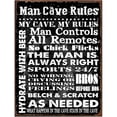 thumbnail image 1 of Man Cave Rules Metal Sign, 1 of 1
