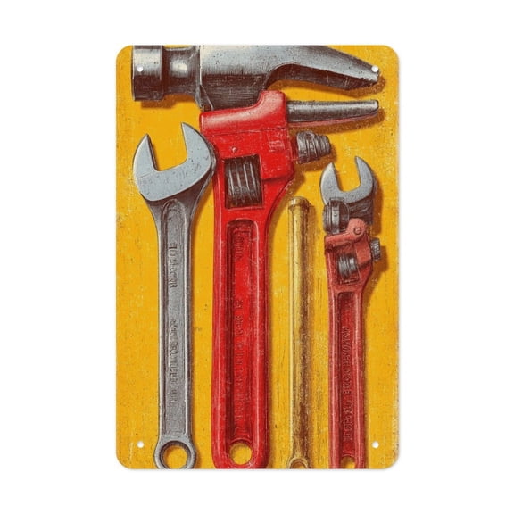 Man Cave Rules Versatile Tin Wall Decor - Home Garage Bar - Vertical