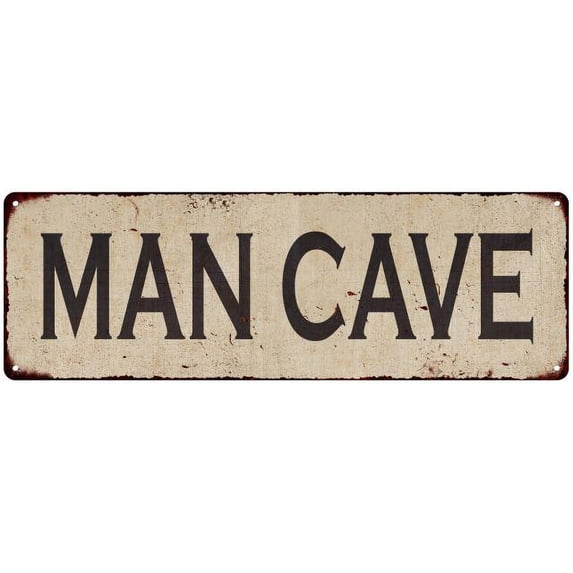 Man Cave Vintage Look Home Decor Farmhouse Metal Sign 8x24 108240071013