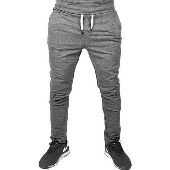 Man Clothing Clearance Under $5,AXXD Muscle Sports Long Pants Slim Running Fitness Pants Men'S Sweatpants Gray 12