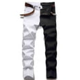 thumbnail image 1 of Man Clothing Clearance Under $5,AXXD New Zip Closure Panel Washed Stretch Trousers Jeans Trousers Sweat Pants for Men White 4, 1 of 6