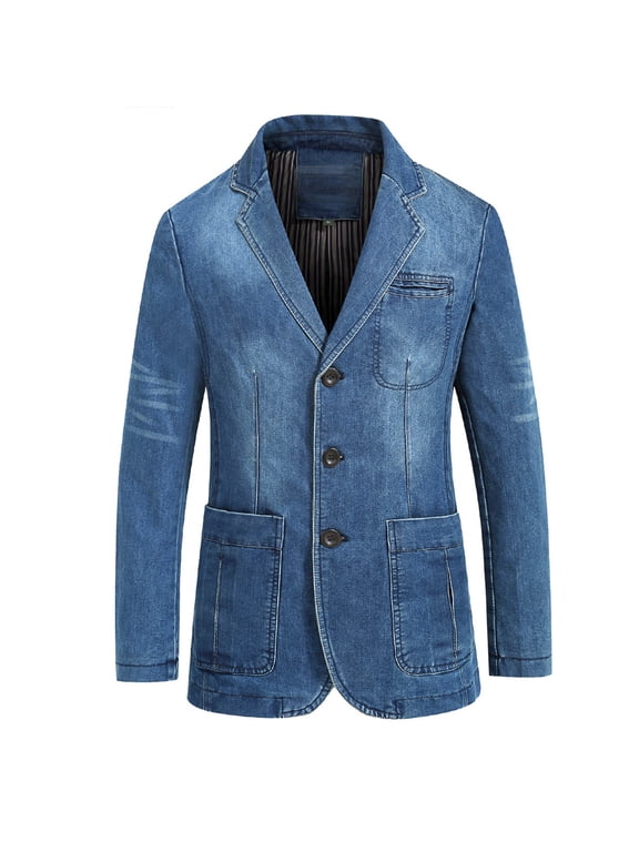 Man Denim Jackets Blazers Outfit for Mens Work Office Formal Date Night Evening Modest Western Basic Fall Winter Outfits 2026