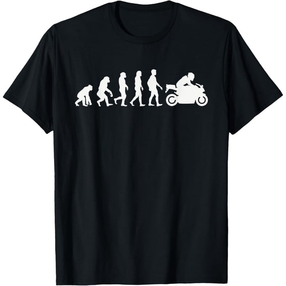 Man Evolution Motorcycle Crotch Rocket Sports Bike T-Shirt
