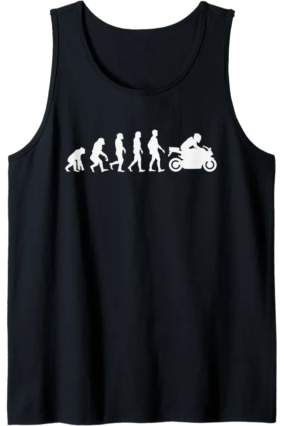 Man Evolution Motorcycle Crotch Rocket Sports Bike Tank Top Size S-3XL