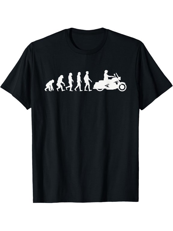 Man Evolution Touring Motorcycle Sport T-Shirt men and women can wear, black, white, gifts