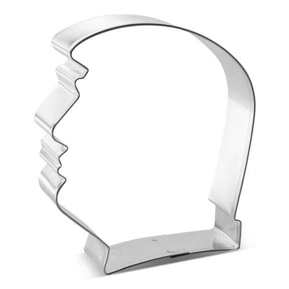 Man Face Cookie Cutter 3.75 in B1529 - Foose Cookie Cutters - USA Tin Plate Steel