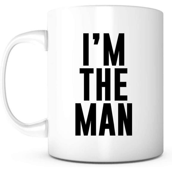 I'm The Man-Father‘s Day Mug,Funny Coffee Mug,Quotes Sayings for Dad,Father in Law Mug,Birthday Present from Son/Daughter Ceramic 11OZ Tea Mug Dad Mug