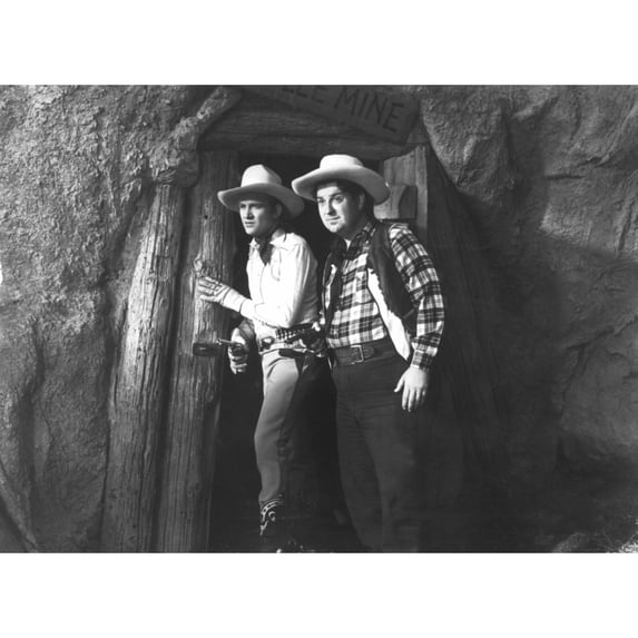 Man From Music Mountain Gene Autry Smiley Burnette 1938 Photo Print (28 x 22)