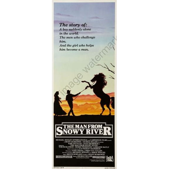 Man From Snowy River The 14Inx36In Insert Movie Poster Multi-Color Square Adults Poster Time