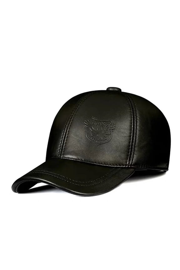Man Genuine Leather Baseball Caps Male Casual Cowhide Belt Ear Warm 56-60 Adjustable Sprot Flight Hats ,Fashion