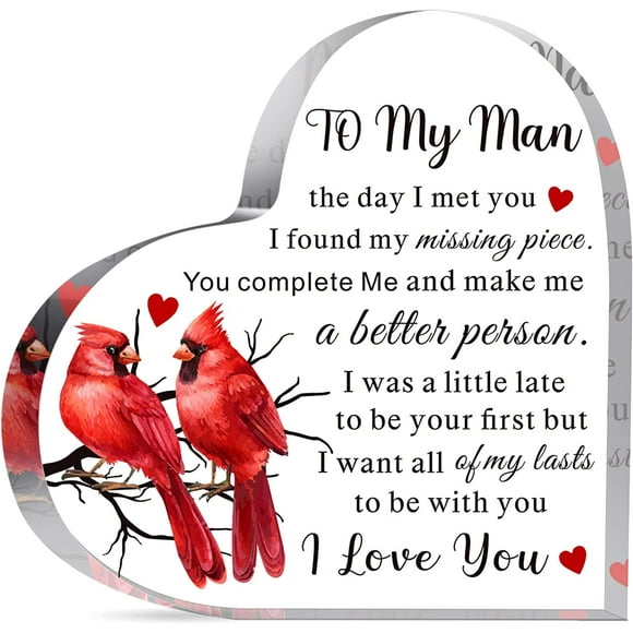 To My Man Gift for Him Anniversary Birthday Gifts for Boyfriend I Love You Gift for Him Fiance Husband Keepsake for Groom Engagement Father's Gift Day (Bright Style)