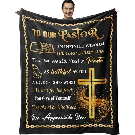 Man of God Blanket 60" x 50" - Best Christian Gifts for Men - Religious Gifts for Men - Gifts for Christian Men - Inspirational Gifts for Men - Mens Christian Gifts - Bible Gifts for Men