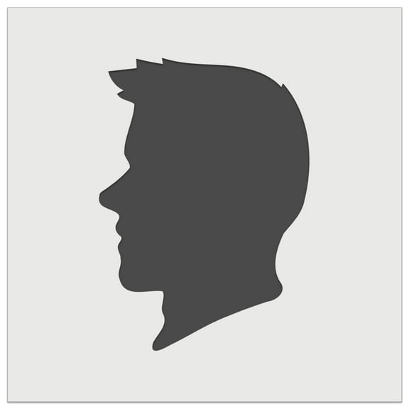 Man Head Silhouette DIY Cookie Wall Craft Stencil - 11.5 Inch