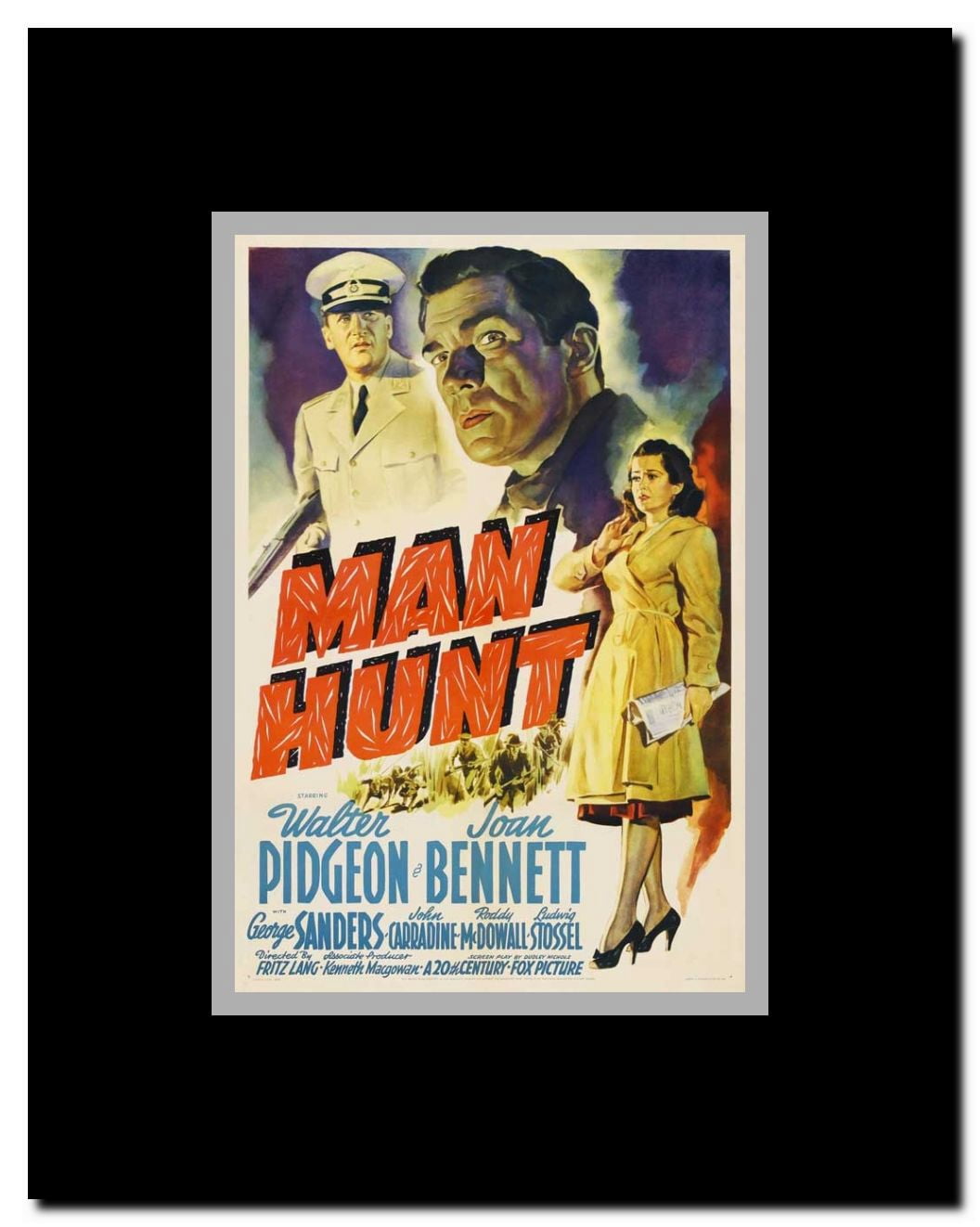Man Hunt Framed Movie Poster