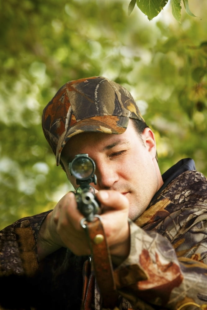 Man Hunting Canvas Art - Richard Wear Design Pics (11 x 17)