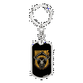 thumbnail image 1 of Man Hunting Employment Stainless Steel or 18k Gold Premium Swivel Dog Tag Keychain, 1 of 10