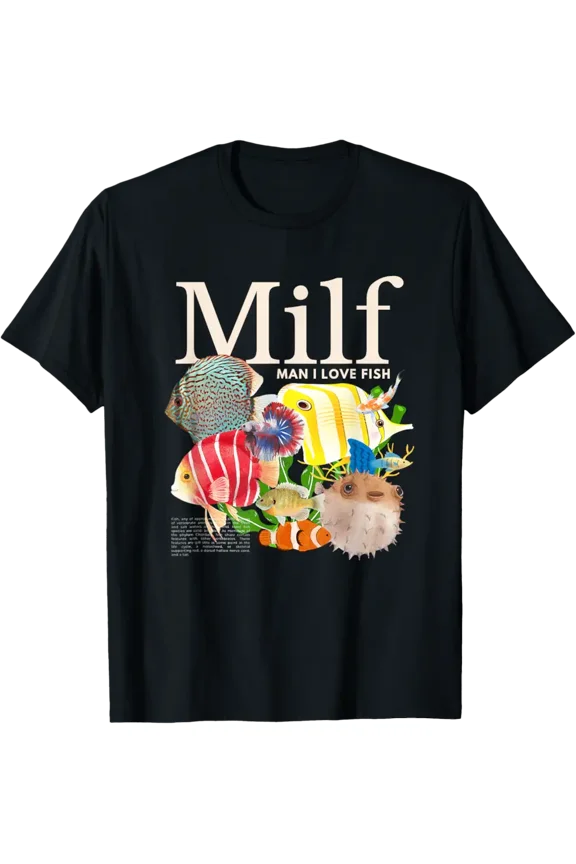 Man I Love Fish Funny Fisherman Humor Nature Graphic T-Shirt Z15366, for Men & Women, up to Size 5XL