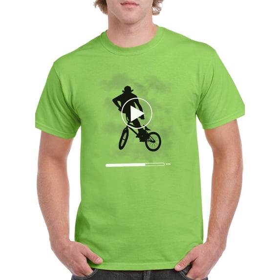 Man In Bike Design Men T-Shirt, Male Small
