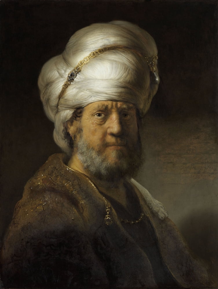 Man In Oriental Dress Canvas Art -  (24 x 36)