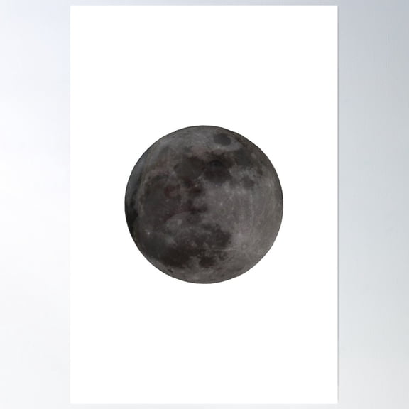 Man In The Moon Poster Wall Art, Modern Wall Decor, 8x12 UNFRAMED