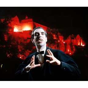 Man In Vampire Makeup And Costume Gesturing Menacingly Castle Background Looking At Camera Print By Vintage Collection